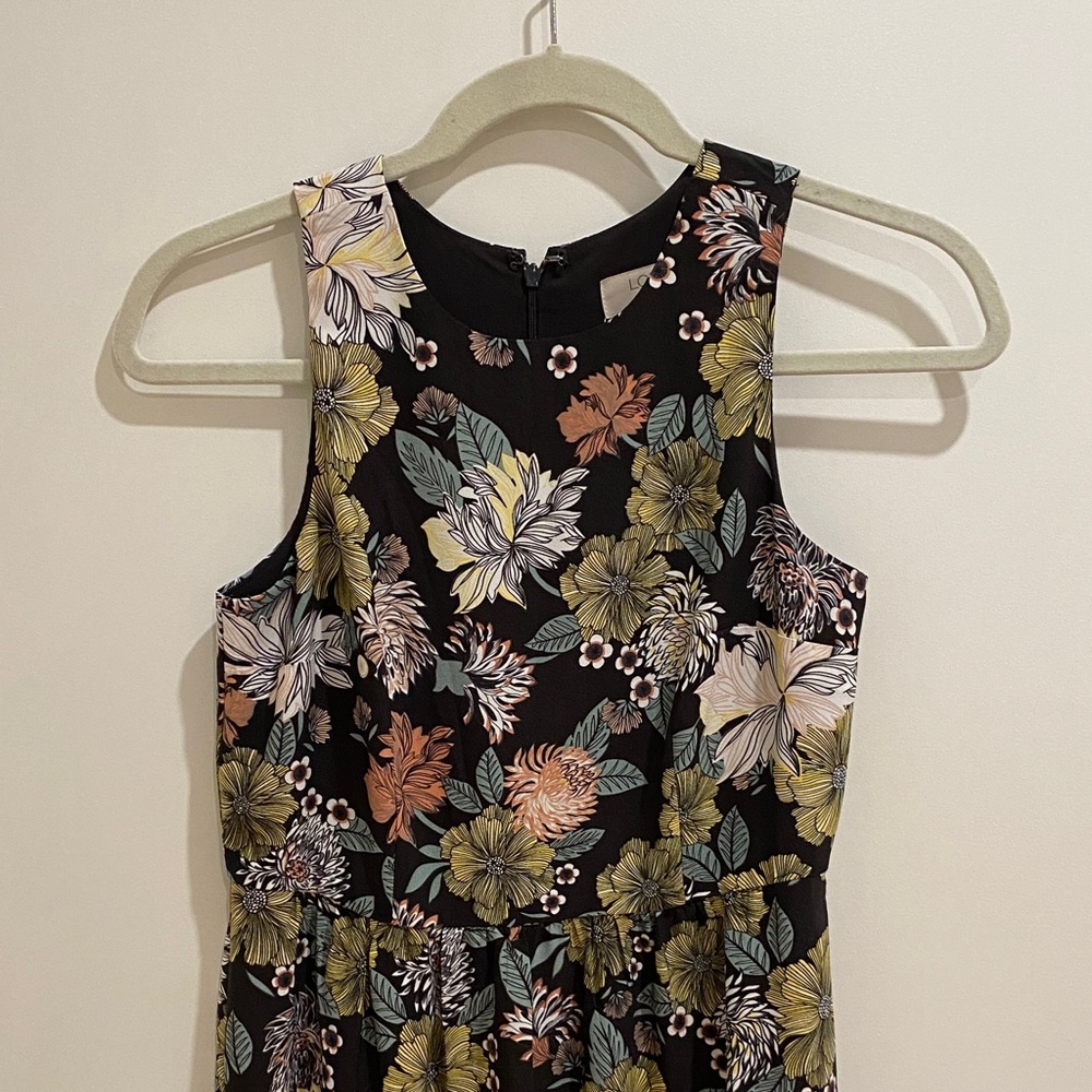 Loft Floral Maxi Dress with Slits